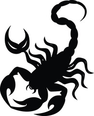 Scorpion Monster Halloween Vector Silhouette