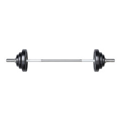 Black Dumbbell on Transparent Background for Fitness