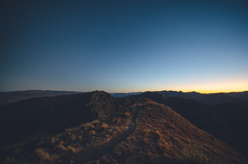 Obraz premium sunset over at Roys Peak, New Zealand