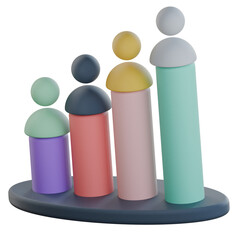 Internal poll survey 3D Icon colorful style