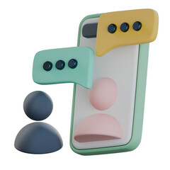 Virtual watercooler 3D Icon colorful style