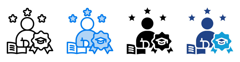 Mastery icon set multiple style collection