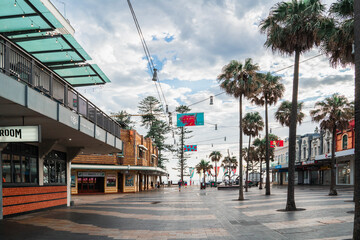 Sydney, Australia - 26 January 2025 : The Corso, Manly in a early summer morning