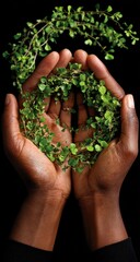 Hands Holding Greenery