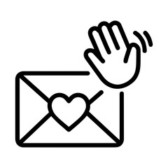 Wedding gift icon with transparent background in black and white style
