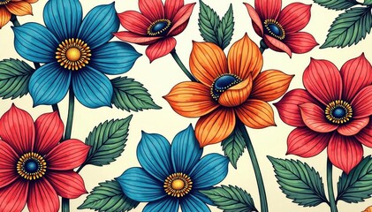 Fototapeta premium Intricate line art floral pattern, perfect for sophisticated flyers , abstract, brochure, wedding