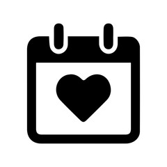 Wedding event planning icon with transparent background in black and white style
