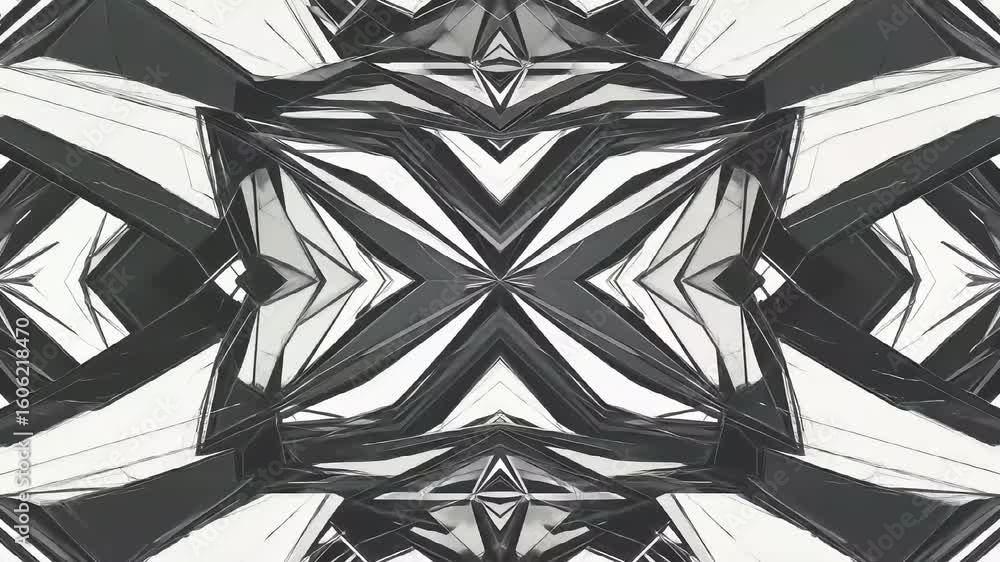 Poster Abstract symmetrical gray pattern background