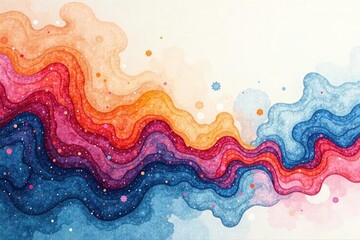 Fototapeta premium Subtle watercolor wash, flowing abstract shapes, ethereal, peaceful, art