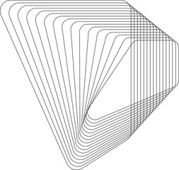 Rounded square line with blending modern. Technology style, future, science, digital