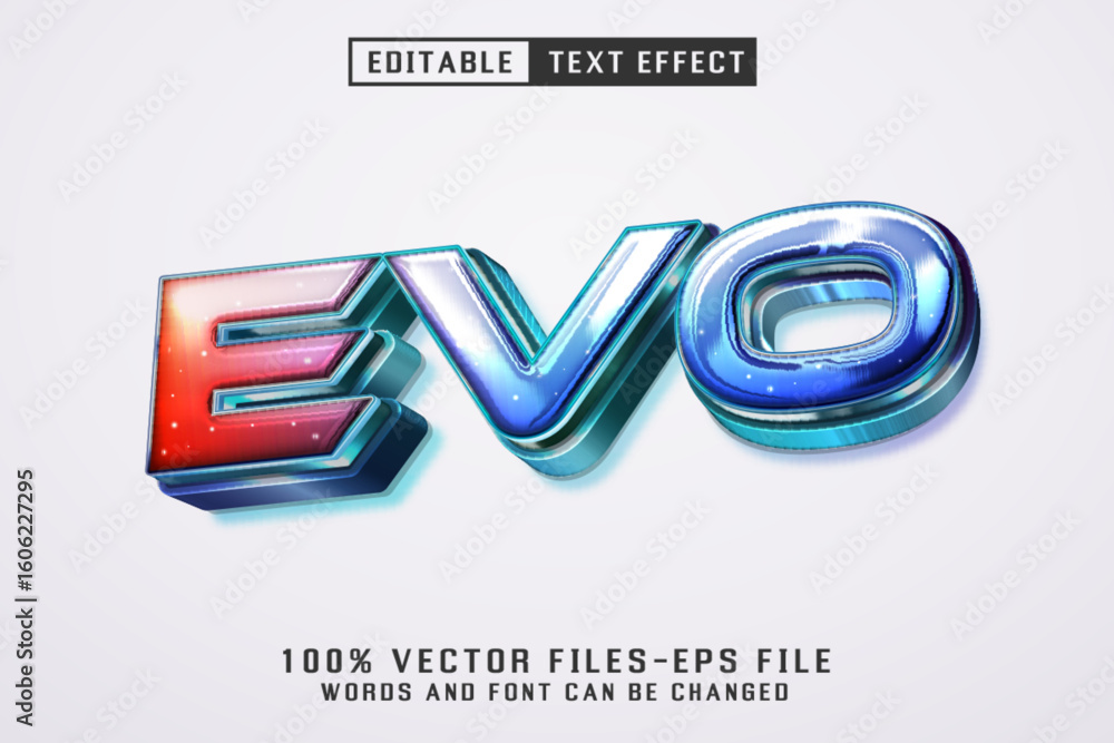 Poster evo 3d text - editable text effect