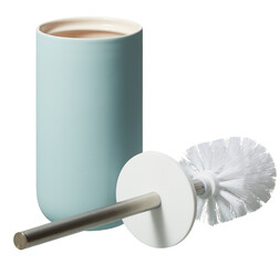 Cleaning brush, bathroom storage bottle cut out isolated transparent background