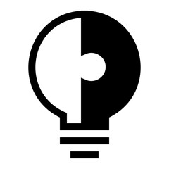 Puzzle Idea Black Fill Icon