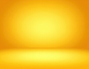 Radiant Yellow Studio Backdrop with Soft Gradient and Subtle Depth Illusion.