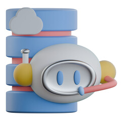 Data lake storage 3D Icon colorful design