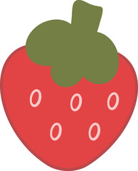 Dark strawberries also have green leaves.