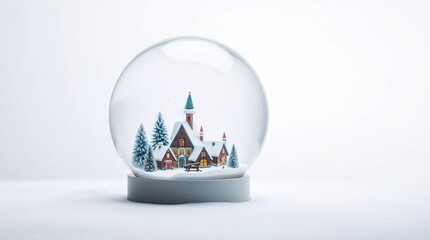Snow Globe with Miniature Christmas Scene