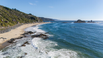 Pucatrihue vista aérea desde Dron