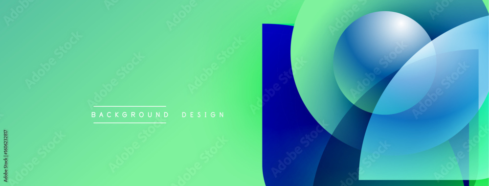 Poster abstract gradient background. overlapping shapes create dynamic visual effect. modern design element