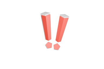 3d exclamation mark, PNG
