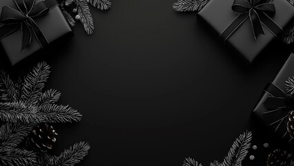 Fototapeta premium Background and copy space for gift boxes reminiscent of Christmas, Black Friday, Valentine's Day, birthdays, etc.