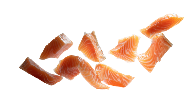 A sushi roll with salmon being held by wooden chopsticks - Powered by Adobe