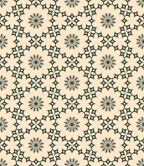 Seamless vintage floral damask pattern with swirling flower elements for wallpaper, fabric, or textile design