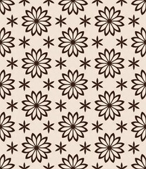 Seamless floral pattern for vintage textile design or decorative retro wallpaper