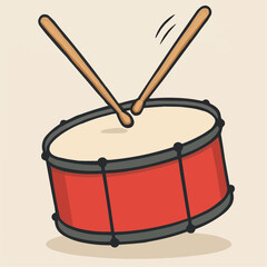 red drum and drumsticks