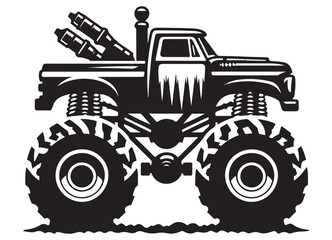 Fototapeta premium Powerful Monster Truck Illustration for Off-Road Adventure Enthusiasts