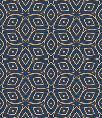 Seamless geometric pattern with abstract retro shapes for textile fabric design