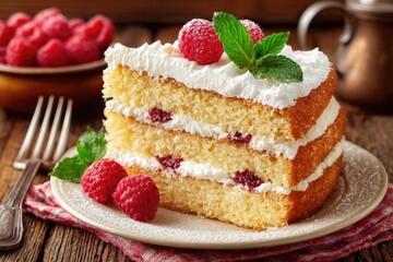 Raspberry Cake Slice