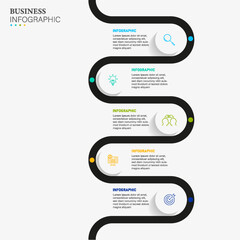 Timeline infographic template,Business concept with 5 options,Vector illustration.