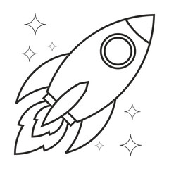 space rocket vector illustration