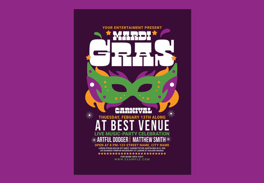 Mardi Gras Flyer Template
