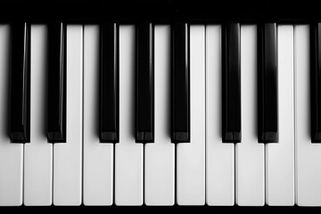 piano keys close up