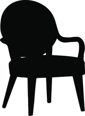 silhouette chair vector illustration