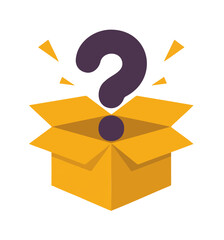  "Mystery Box" Icon  Surprise & Question Mark Graphic