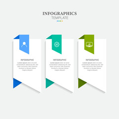 Infographics design template, business concept with 3 steps or options, can be used for workflow layout, diagram, annual report, web design.Creative banner, label vector