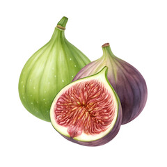 fig fruit icon isolated on a white background