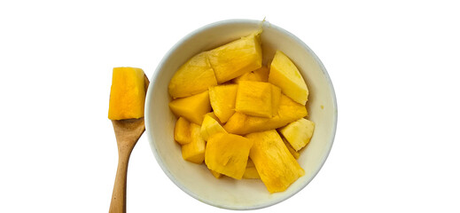 Alphonso Mango With Slices PNG Isolated on Transparent Background