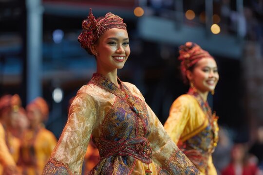 Traditional Dance Performance with Beautiful Costumes and Smiles