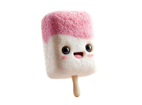 Adorable cartoon ice pop sweet treat summer fun, Isolated On White, Transparent Background, Png