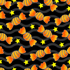 Halloween vector seamless pattern