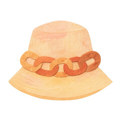 PNG Stylish wooden chain hat