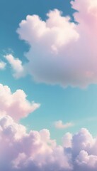 Beautiful blue sky with clouds. Nature background. 