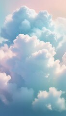 Beautiful blue sky with clouds. Nature background. 