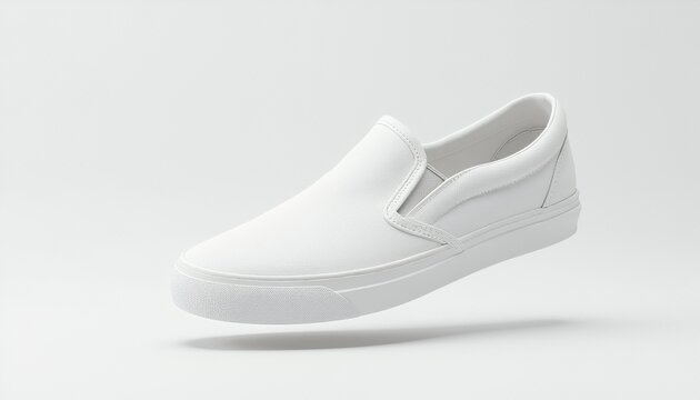 Minimalist White Slip-On Sneaker - Powered by Adobe