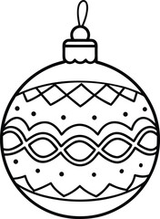 Christmas ornament line art vector illustration design