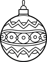 Christmas ornament line art vector illustration design